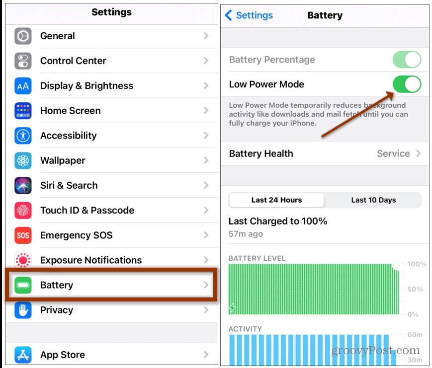 Use the Low Power Mode: ways to increase iPhone battery life